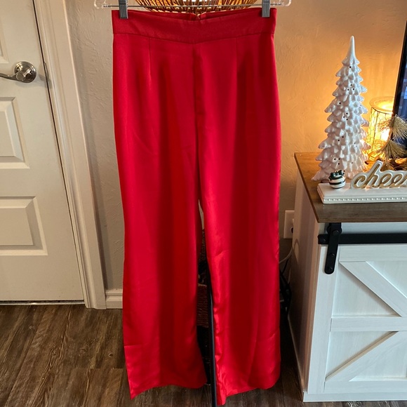 Red silk trousers from Lucca , size 6 - Picture 1 of 6
